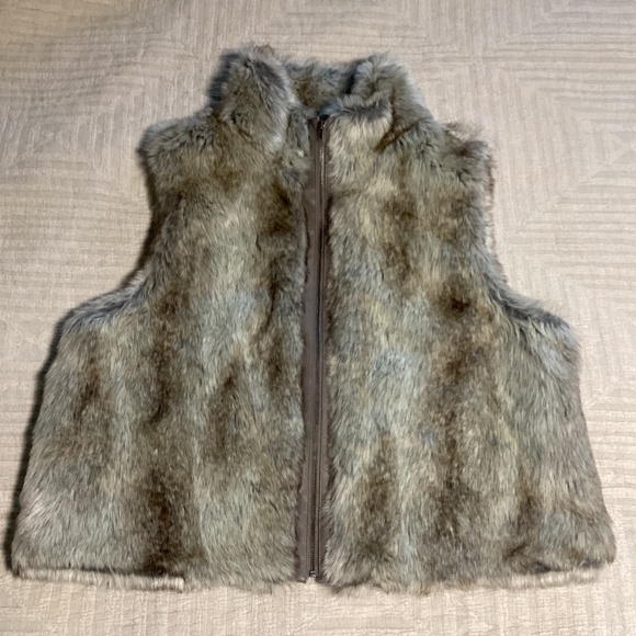 Elle lined faux fur zip up vest - Picture 1 of 6